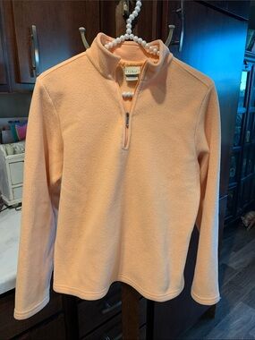 L.L.Bean women's Peachy 1/4-zip fleece pullover Size S